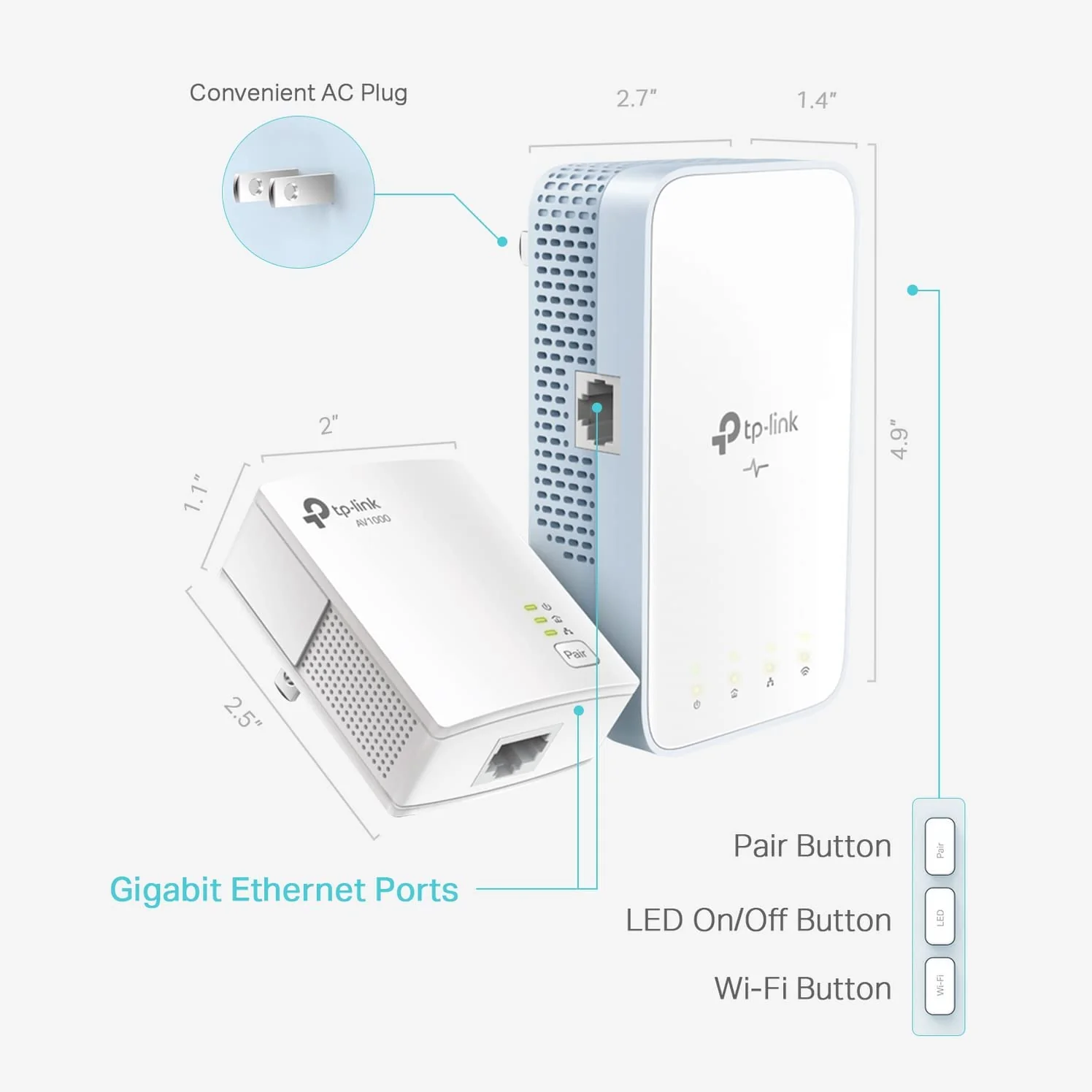 TP-LINK AV1000 AC1200 4K Powerline Wi-Fi Extender - White | TL-WPA7517KITV2 - Image 3